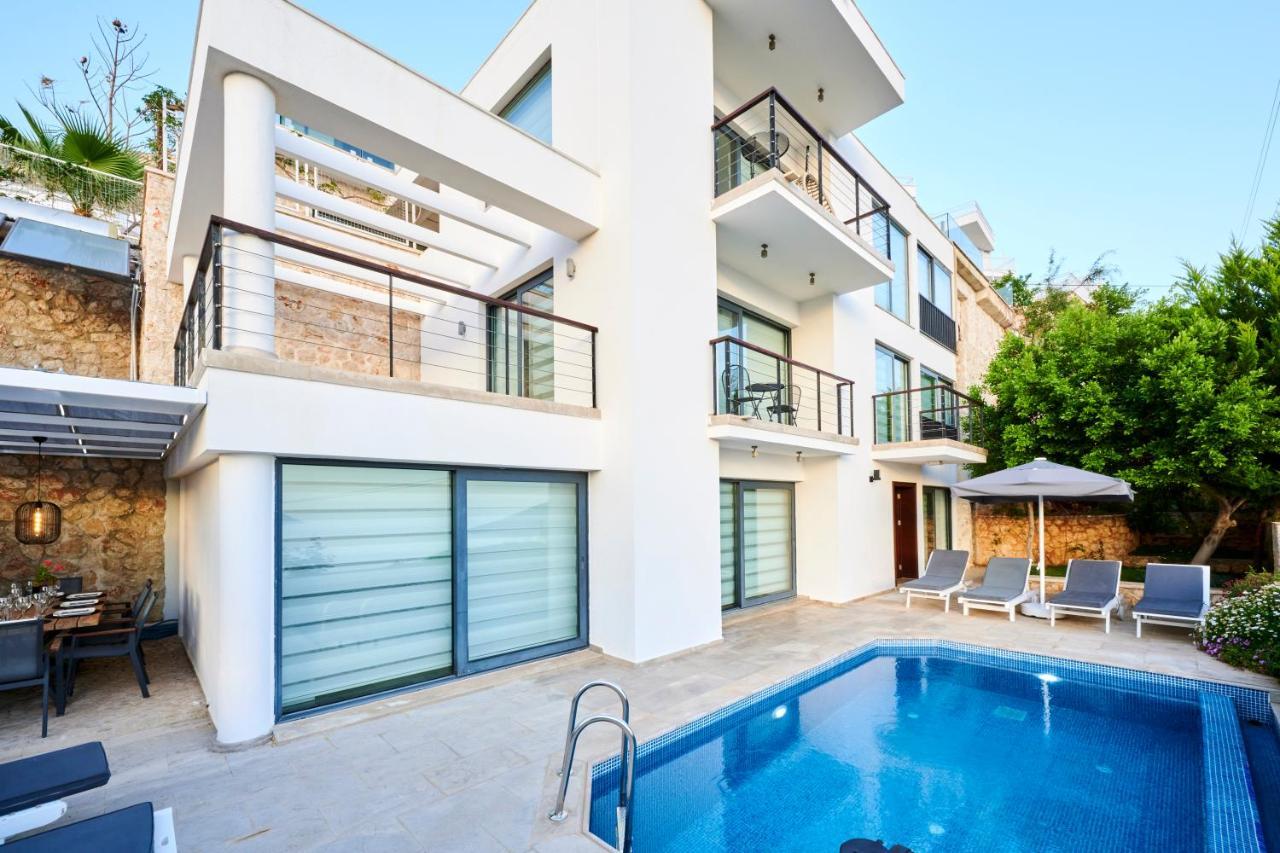 Luxus Villa Skyla mit 5 Schlafzimmern&Meer-Blick Kaş Exterior foto